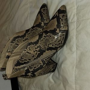 Marc Fisher Snakeskin Booties